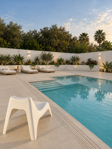 Zona exterior vivienda unifamiliar CB, Camas (Sevilla)